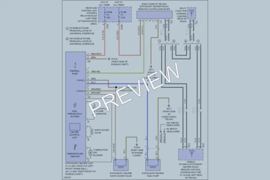 2012 MercedesBenz GLK350 Engine Accessories wiring diagram preview