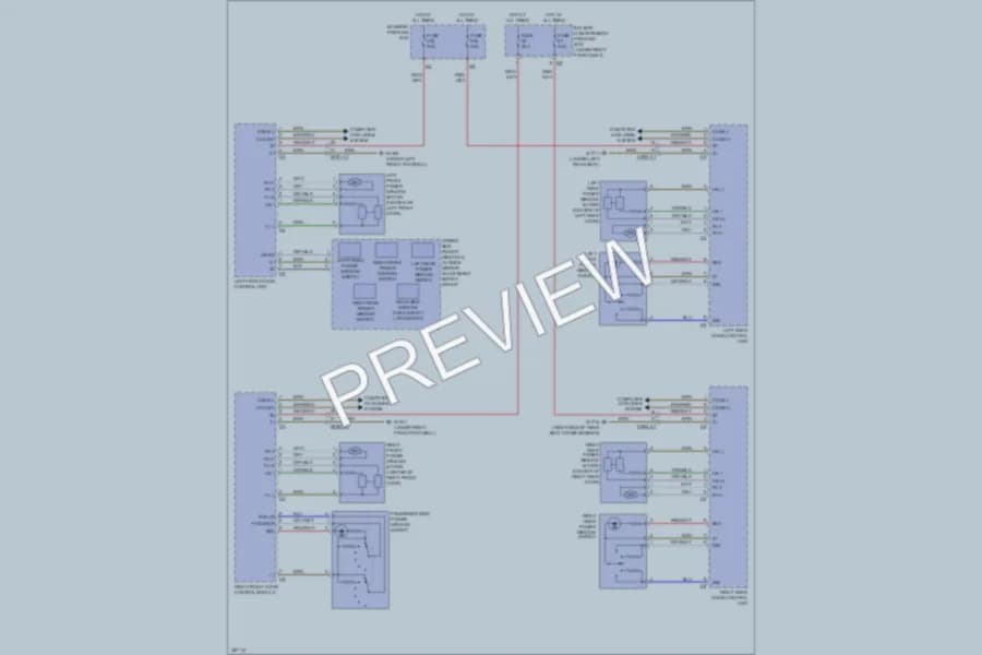 2012 MercedesBenz ML350BLUETEC Power Windows wiring diagram preview