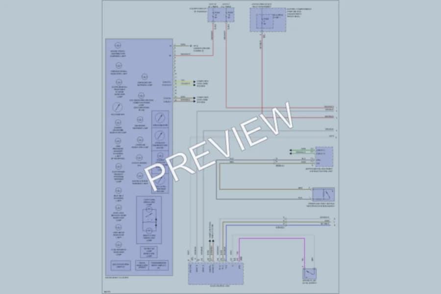 2012 MercedesBenz ML550 Instrument Cluster wiring diagram preview