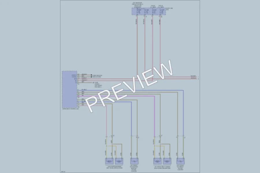 2012 MercedesBenz ML550 Power Seats wiring diagram preview