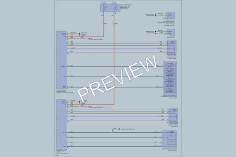 2012 MercedesBenz R350 Power Windows wiring diagram preview