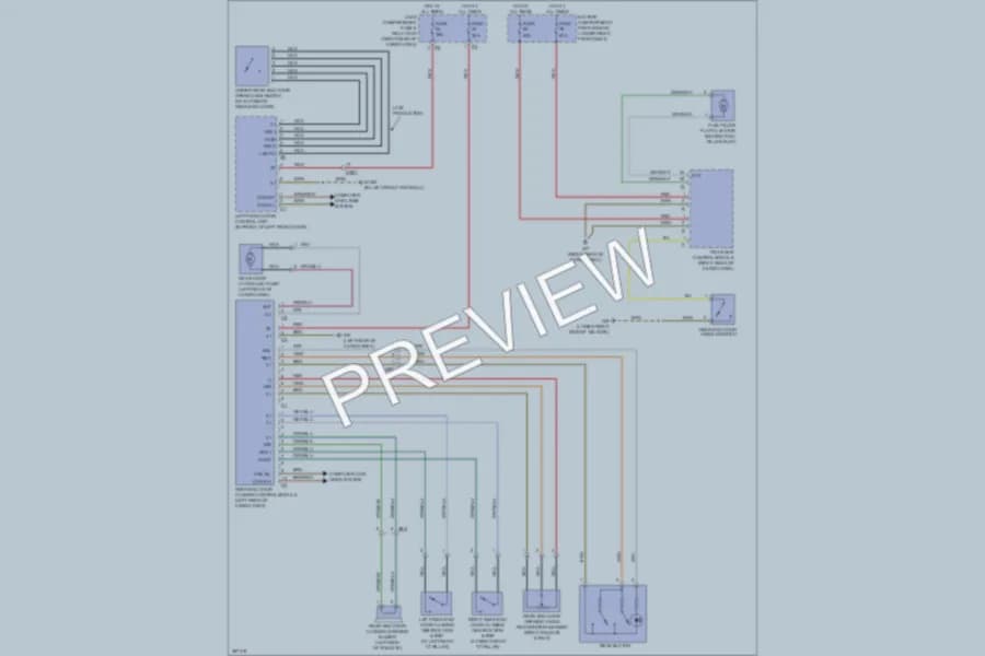 2012 MercedesBenz R350 Trunk Tailgate Fuel Door wiring diagram preview