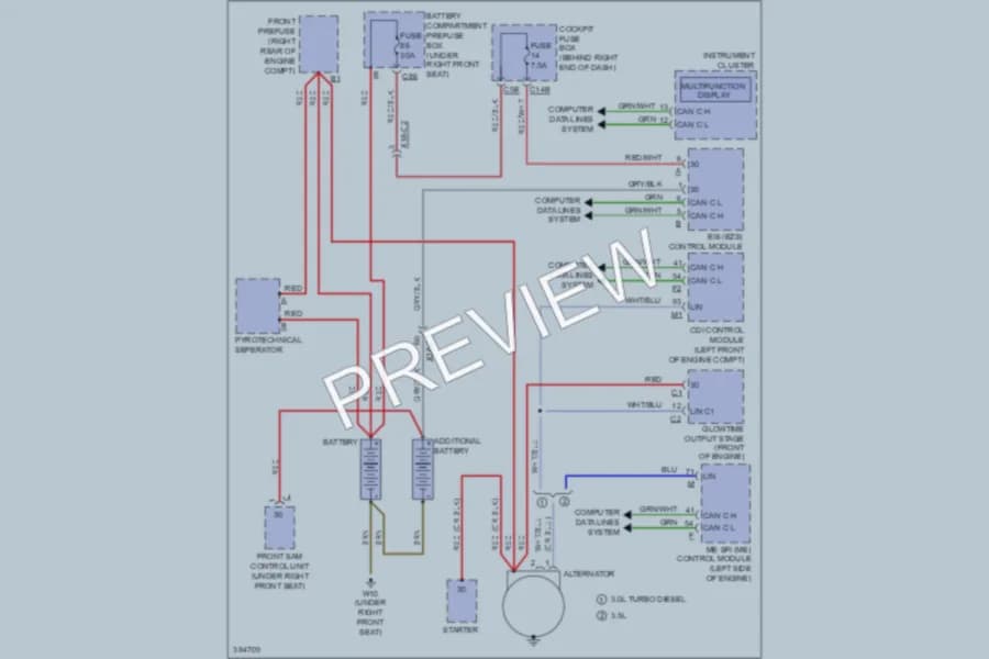 2012 MercedesBenz R350BLUETEC Starting Charging wiring diagram preview