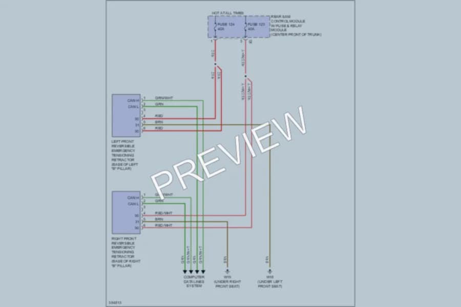 2012 MercedesBenz S350BLUETEC Supplemental Restraints wiring diagram preview