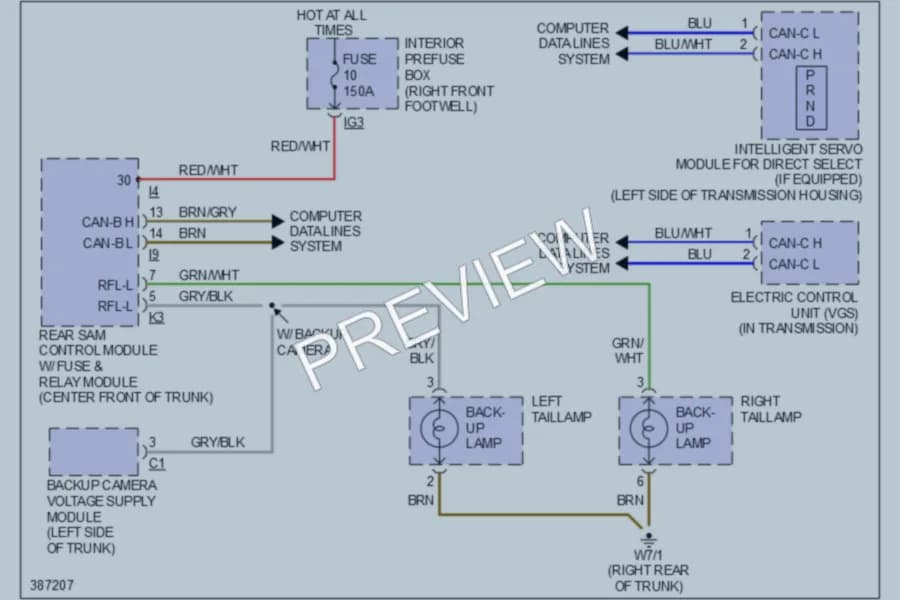 2012 MercedesBenz S400HYBRID Exterior Lights wiring diagram preview