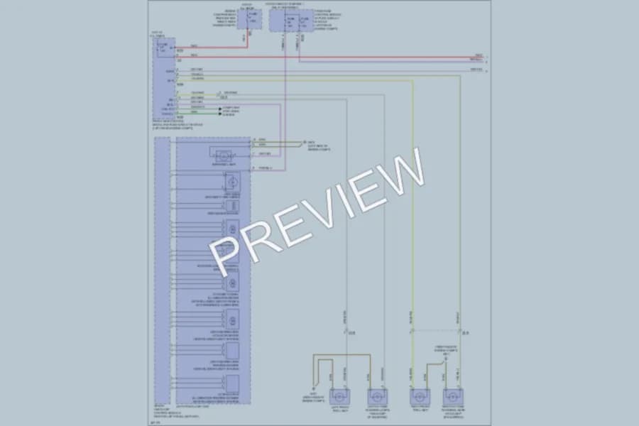 2012 MercedesBenz S400HYBRID Headlights wiring diagram preview