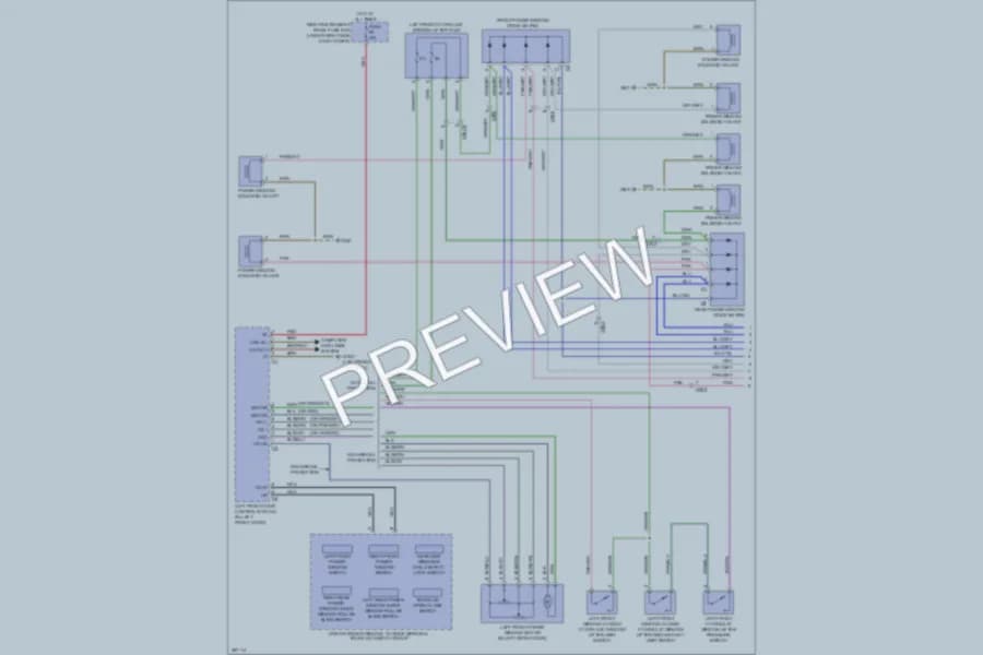 2012 MercedesBenz S400HYBRID Power Windows wiring diagram preview
