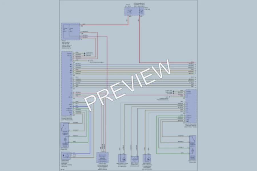 2012 MercedesBenz S550 Power Door Locks wiring diagram preview