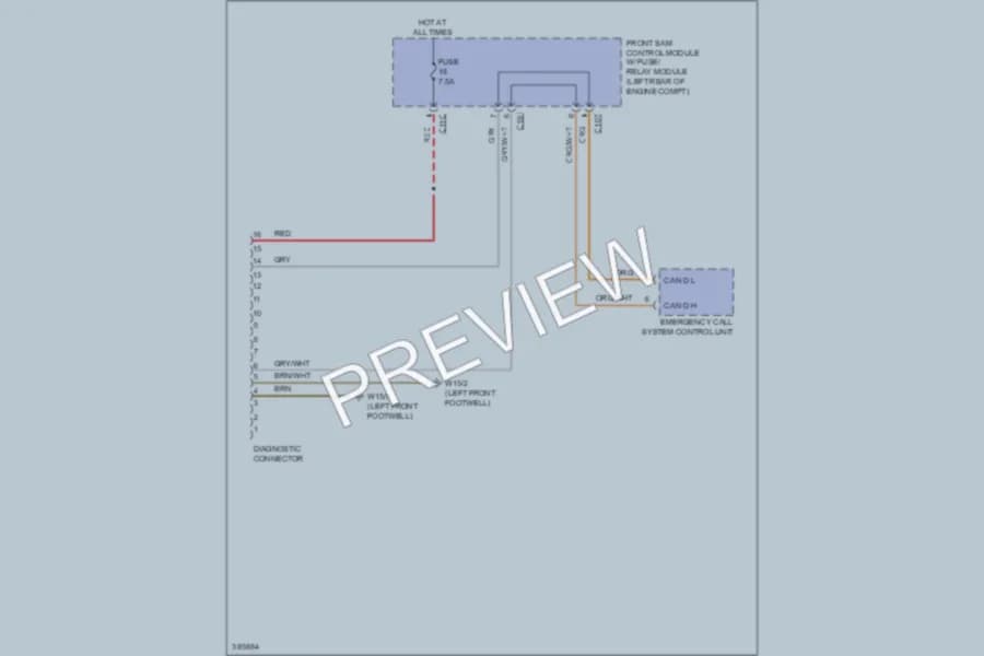 2012 MercedesBenz SLK250 Computer Data Lines wiring diagram preview