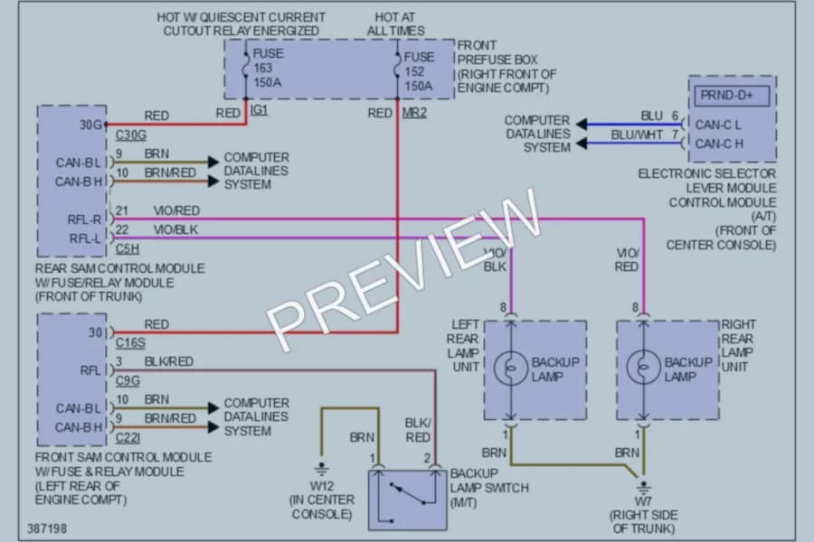 2012 MercedesBenz SLK250 Exterior Lights wiring diagram preview