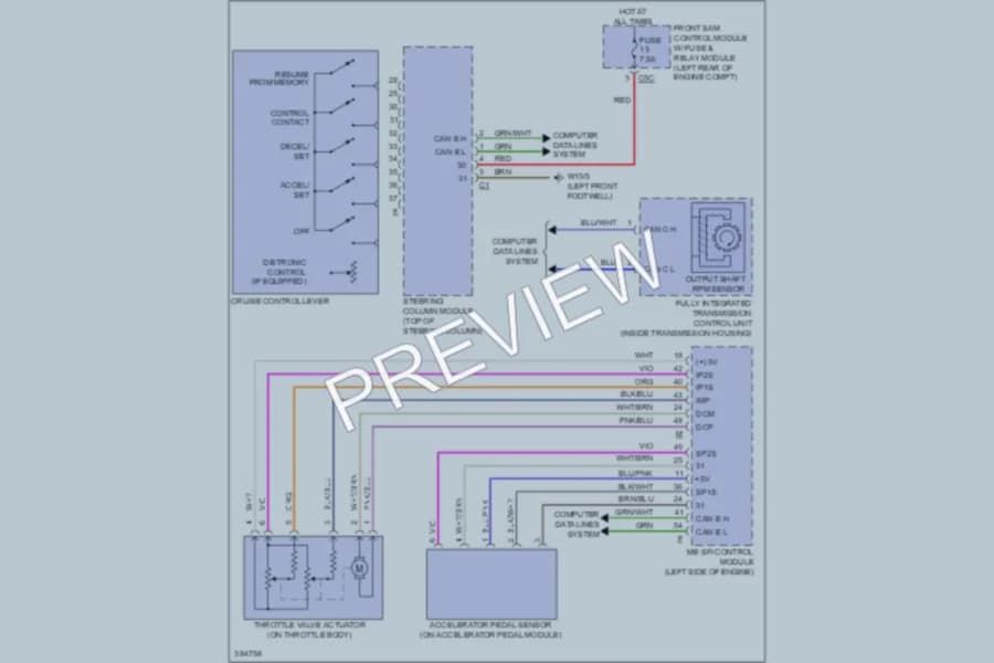 2012 MercedesBenz SLK350 Cruise Control wiring diagram preview