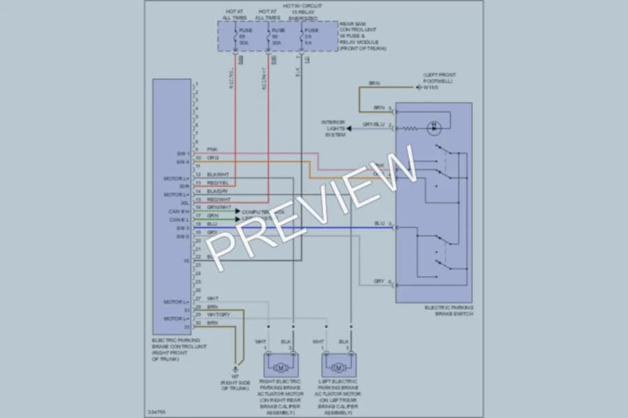 2012 MercedesBenz SLK350 Shift Interlock wiring diagram preview