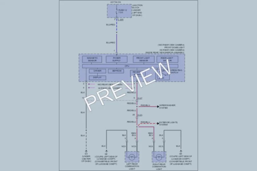 2012 Mitsubishi Eclipse Power Mirrors wiring diagram preview