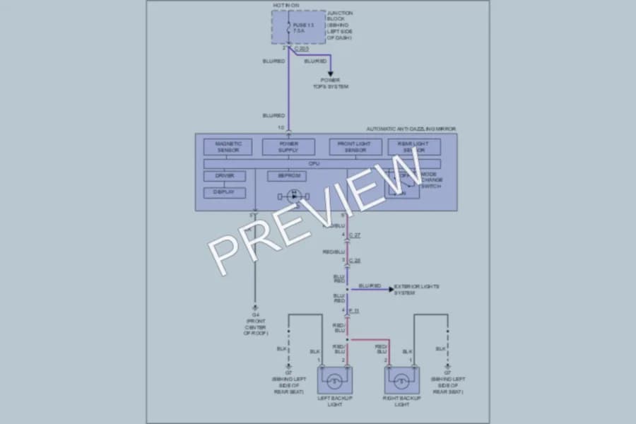 2012 Mitsubishi Galant Power Mirrors wiring diagram preview