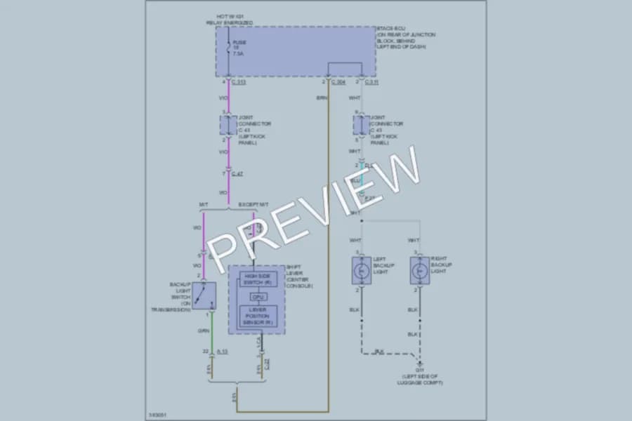 2012 Mitsubishi LancerSportback Exterior Lights wiring diagram preview