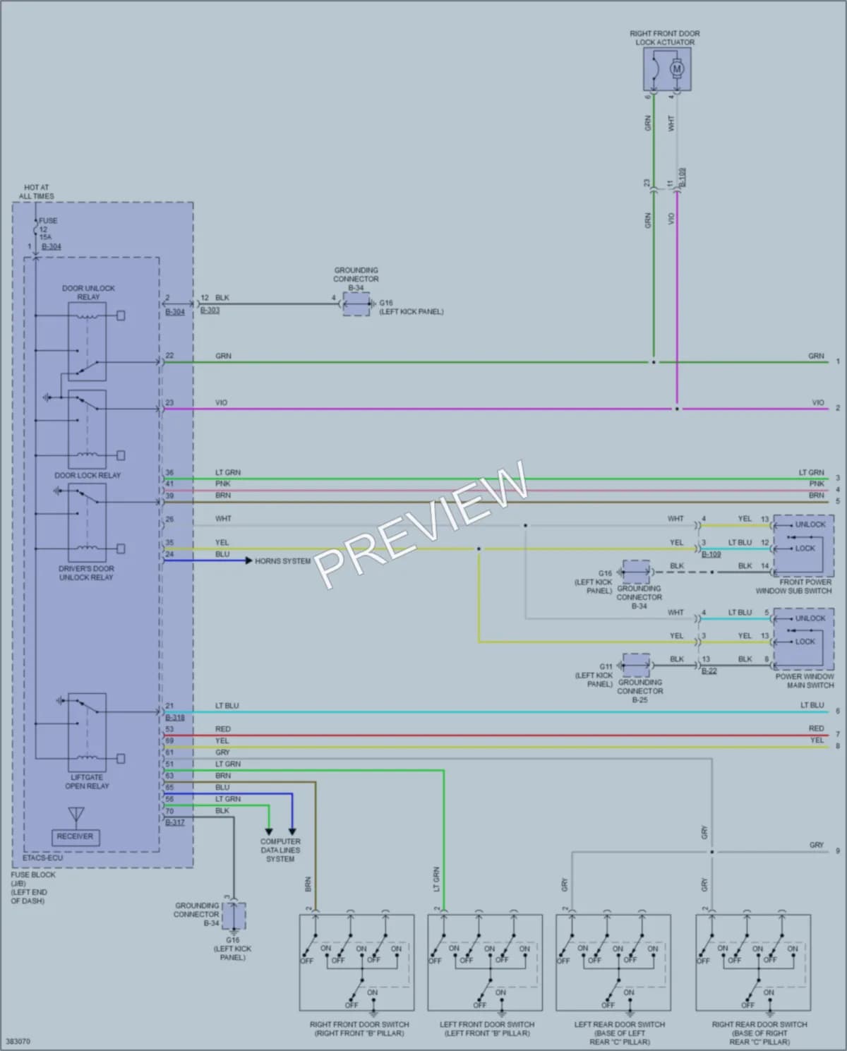 2012 Mitsubishi iMiEV Anti Theft wiring diagram preview