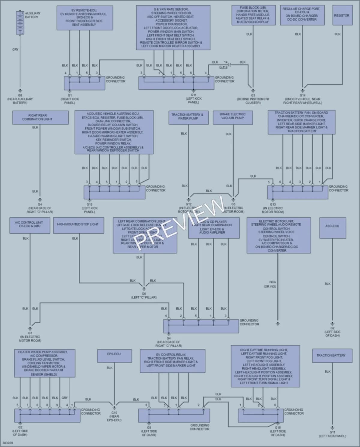2012 Mitsubishi iMiEV Ground Distribution wiring diagram preview