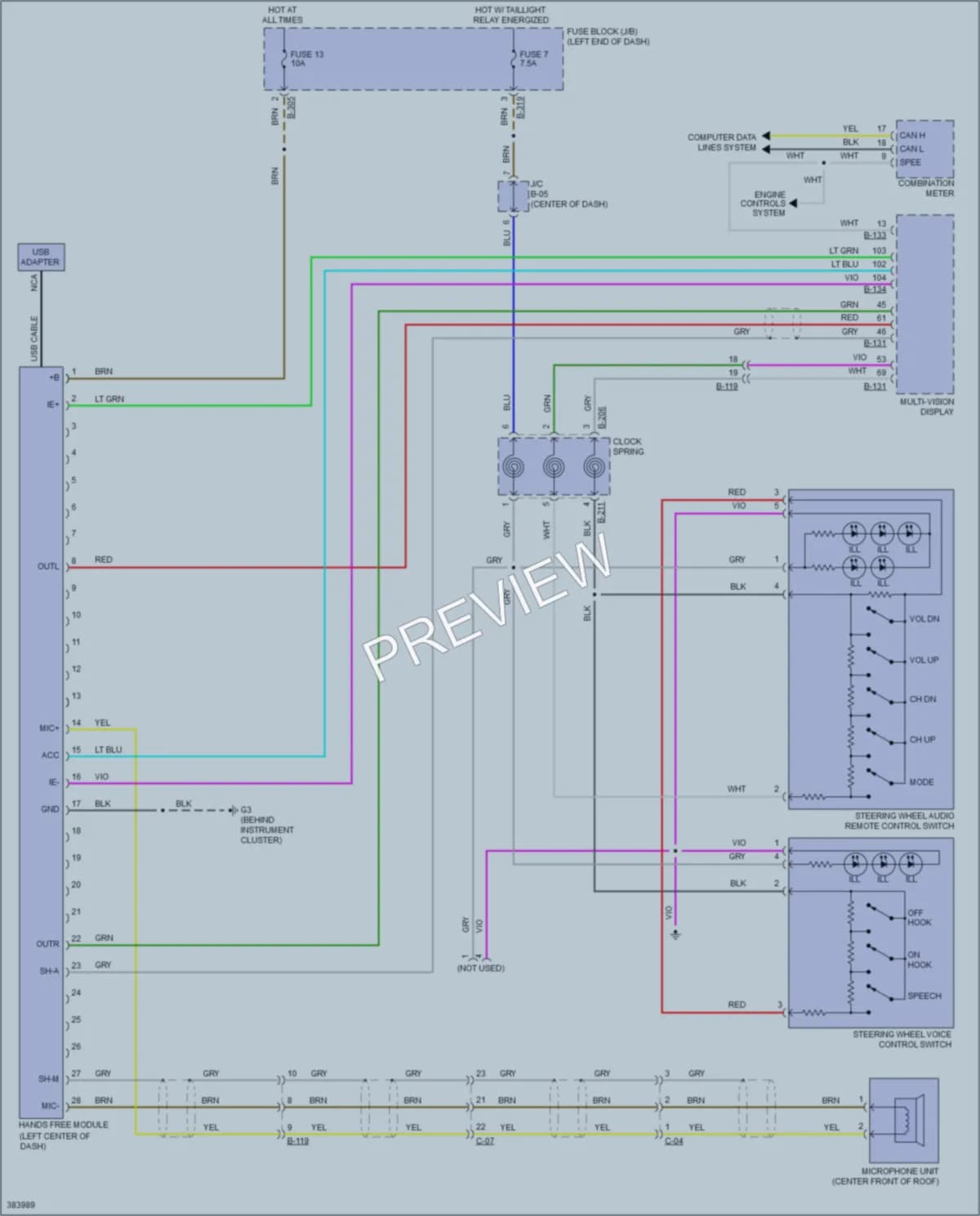 2012 Mitsubishi iMiEV Navigation wiring diagram preview