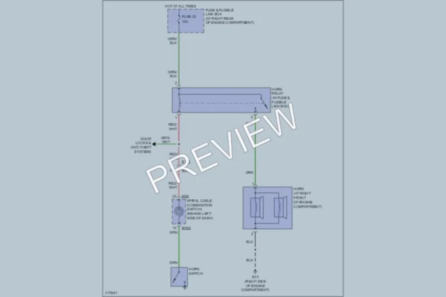 2012 Nissan Armada Horn wiring diagram preview