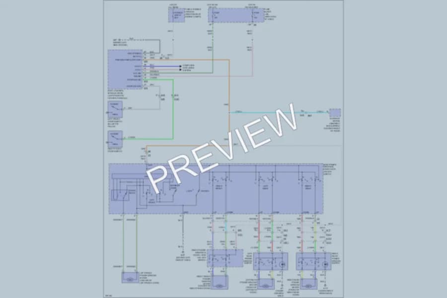 2012 Nissan Frontier Power Windows wiring diagram preview