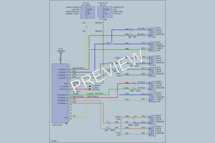 2012 Nissan Frontier Radio wiring diagram preview