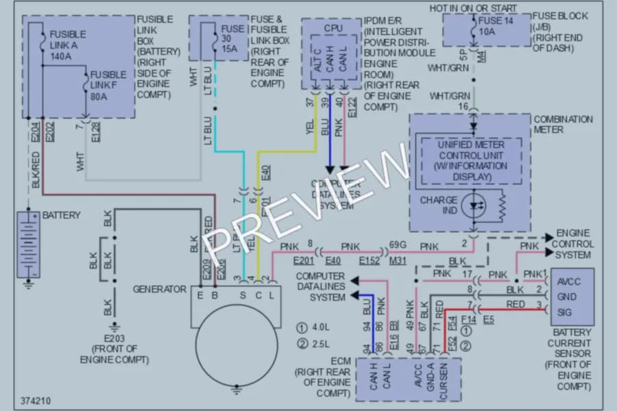 2012 Nissan Frontier Starting Charging wiring diagram preview
