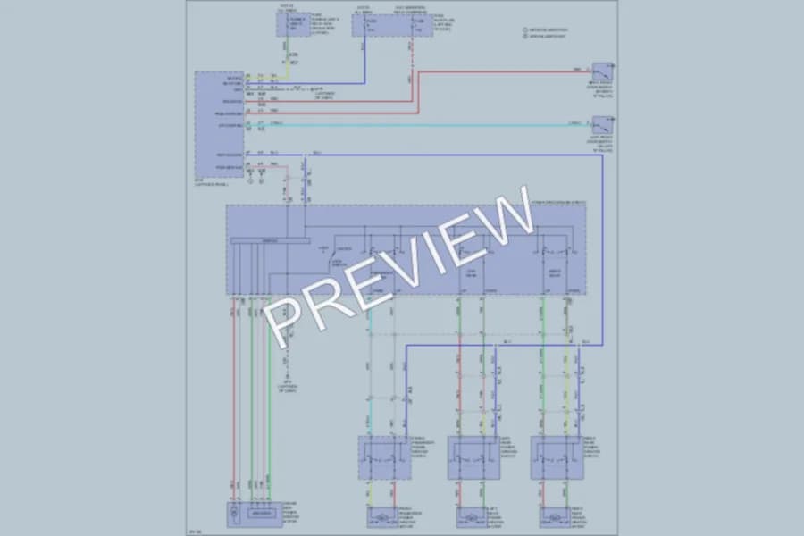 2012 Nissan JUKE Power Windows wiring diagram preview