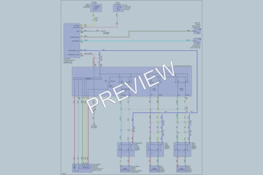 2012 Nissan LEAF Power Windows wiring diagram preview