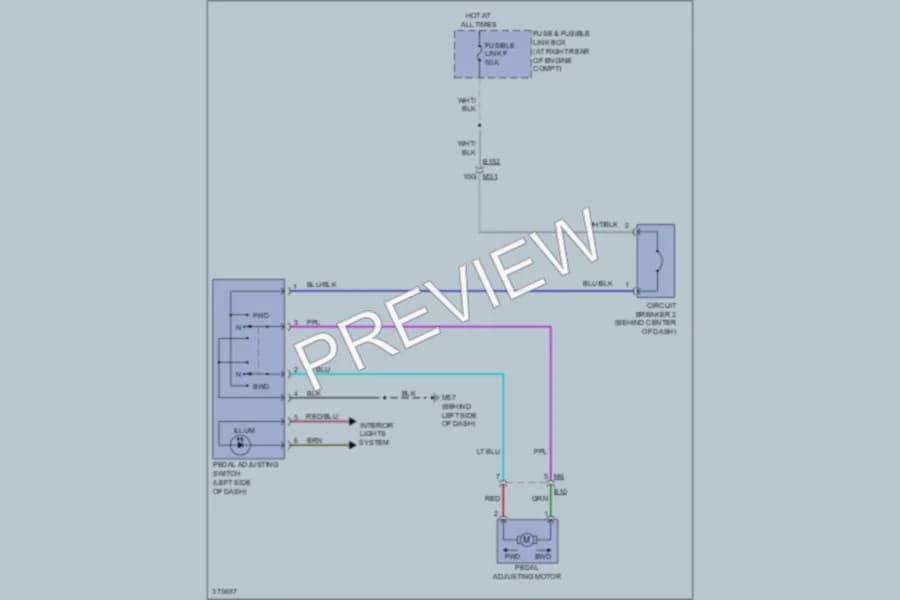 2012 Nissan Titan Power Seats wiring diagram preview
