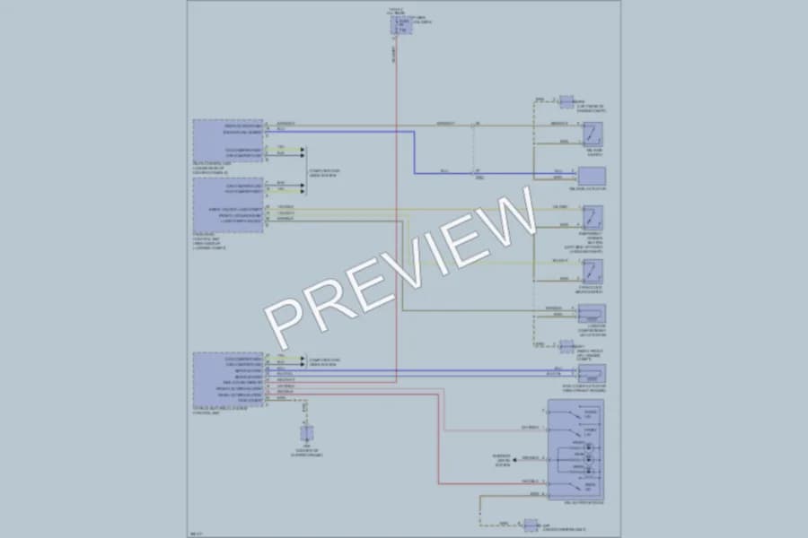 2012 Porsche 911 Trunk Tailgate Fuel Door wiring diagram preview