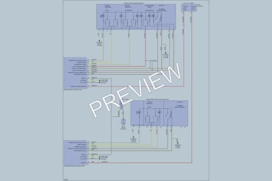 2012 Porsche Boxster Power Windows wiring diagram preview