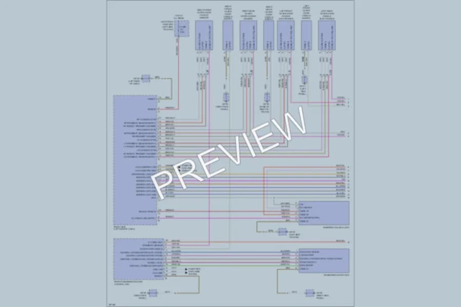 2012 Porsche Cayenne Power Door Locks wiring diagram preview