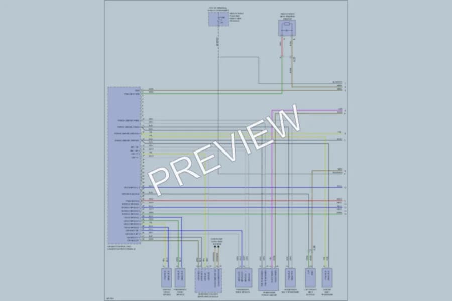 2012 Porsche Cayenne Supplemental Restraints wiring diagram preview