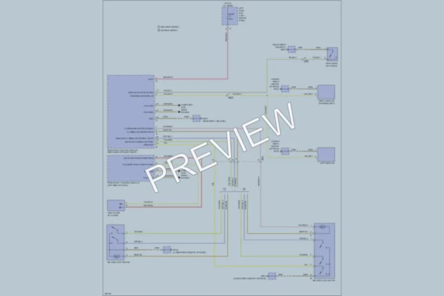 2012 Porsche Cayenne Trunk Tailgate Fuel Door wiring diagram preview