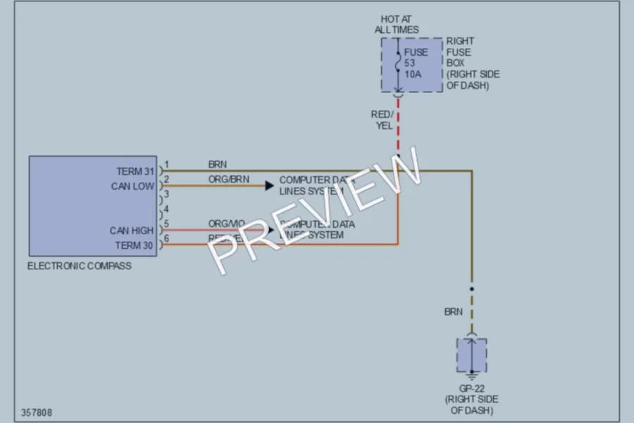 2012 Porsche CayenneHybrid Instrument Cluster wiring diagram preview