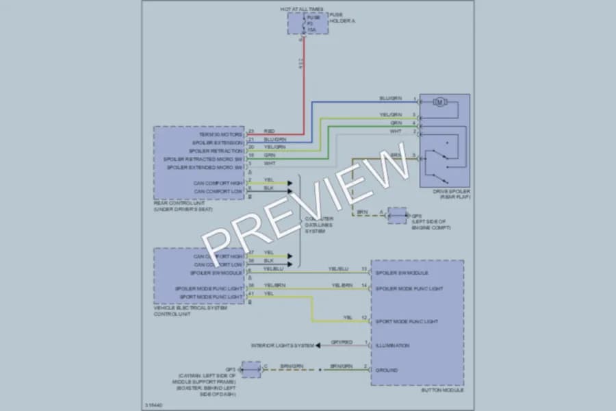 2012 Porsche Cayman Active Bodyworks wiring diagram preview