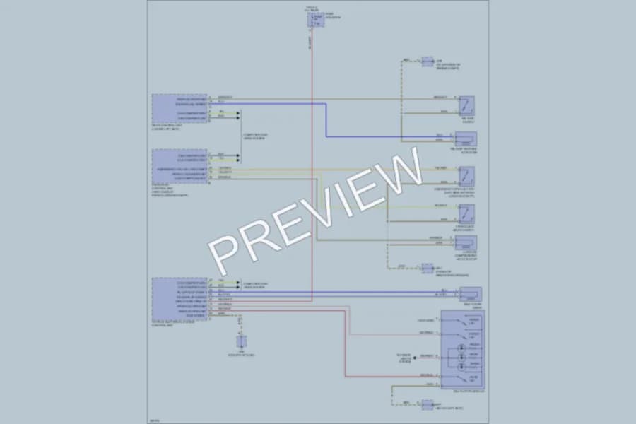 2012 Porsche Cayman Trunk Tailgate Fuel Door wiring diagram preview