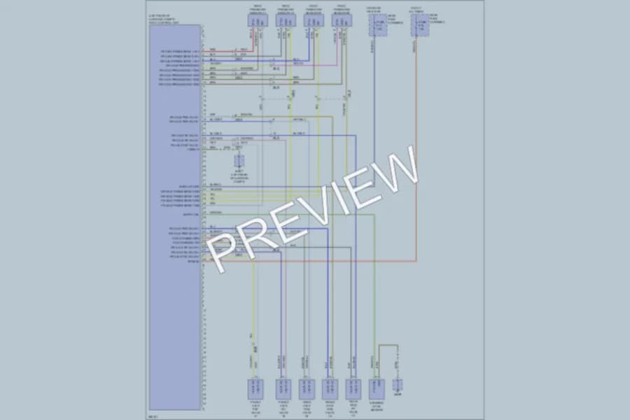 2012 Porsche Panamera Electronic Suspension wiring diagram preview