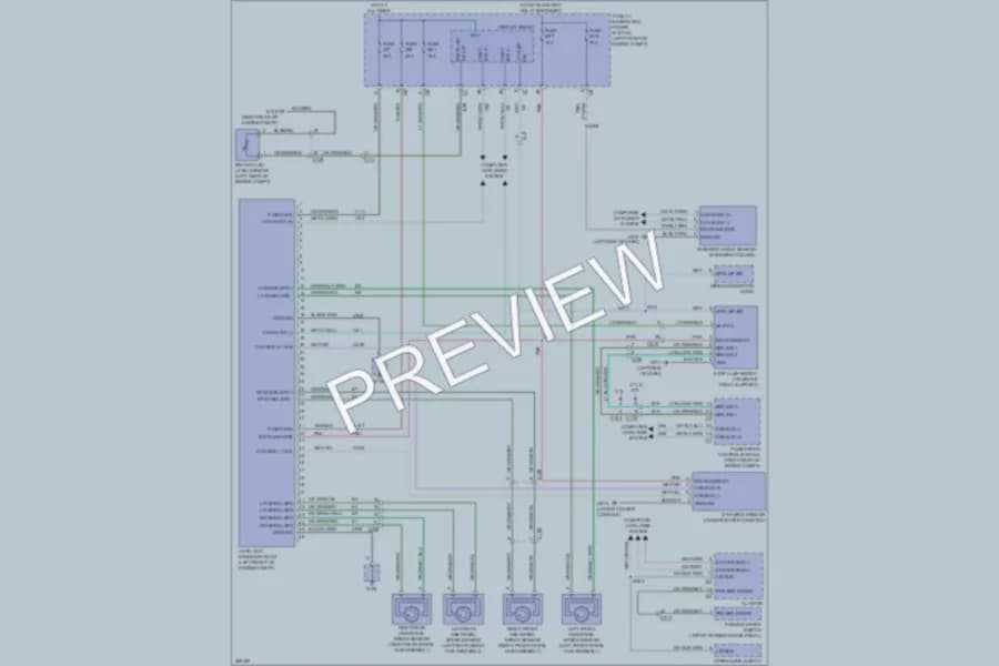 2012 Ram 1500 Anti Lock Brakes wiring diagram preview with protected circuit layout