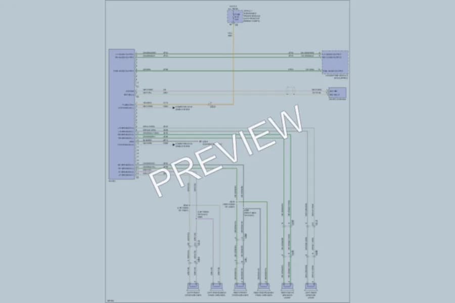 2012 Ram 1500 Radio wiring diagram preview with protected circuit layout
