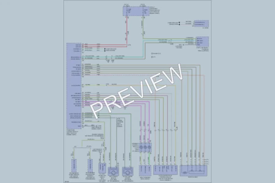2012 Ram 2500 Cruise Control wiring diagram preview with protected circuit layout