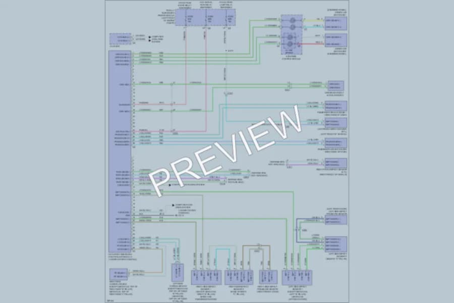 2012 Ram 2500 Supplemental Restraints wiring diagram preview with protected circuit layout
