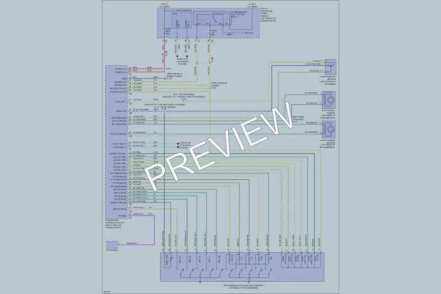 2012 Ram 2500 Transmission wiring diagram preview with protected circuit layout