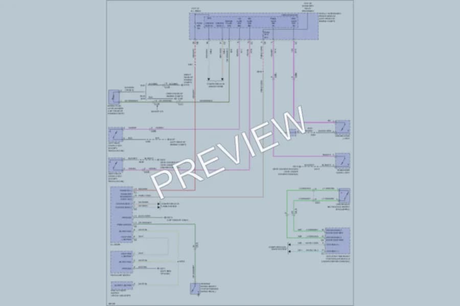 2012 Ram 3500 Warning Systems wiring diagram preview with protected circuit layout