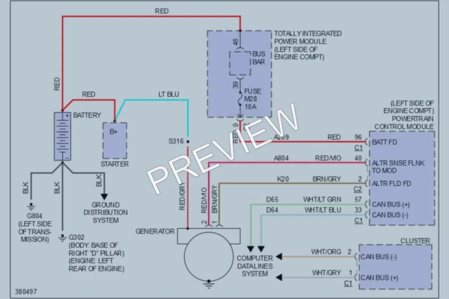 2012 Ram CV Starting Charging wiring diagram preview