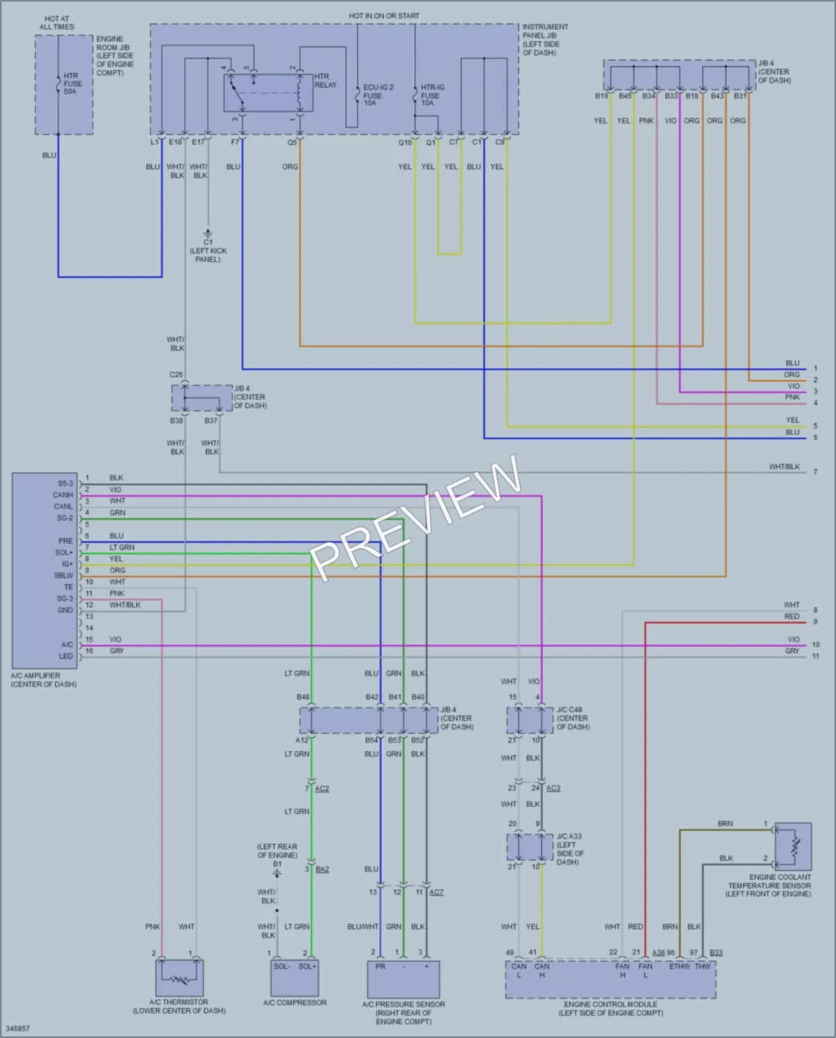2012 Scion xB Air Conditioning wiring diagram preview