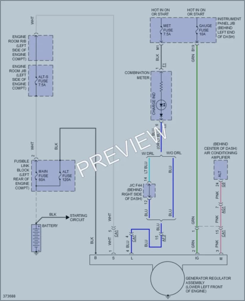 2012 Scion xD Starting Charging wiring diagram preview