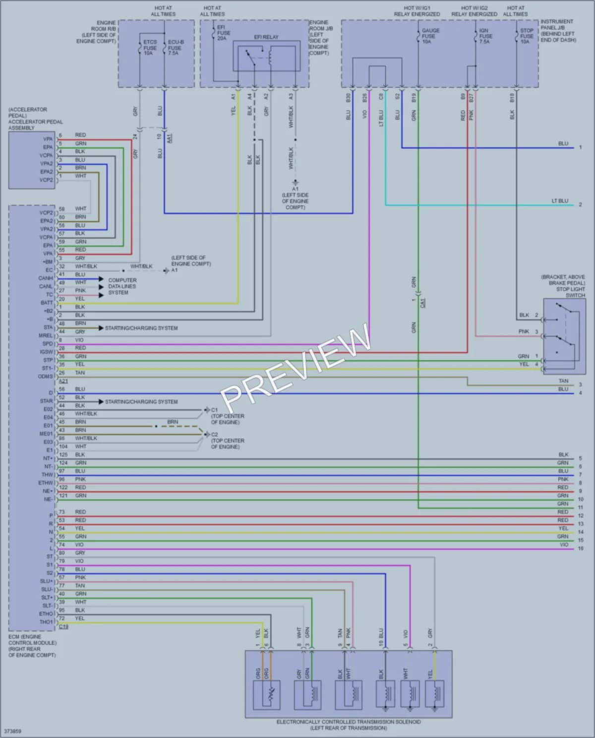 2012 Scion xD Transmission wiring diagram preview