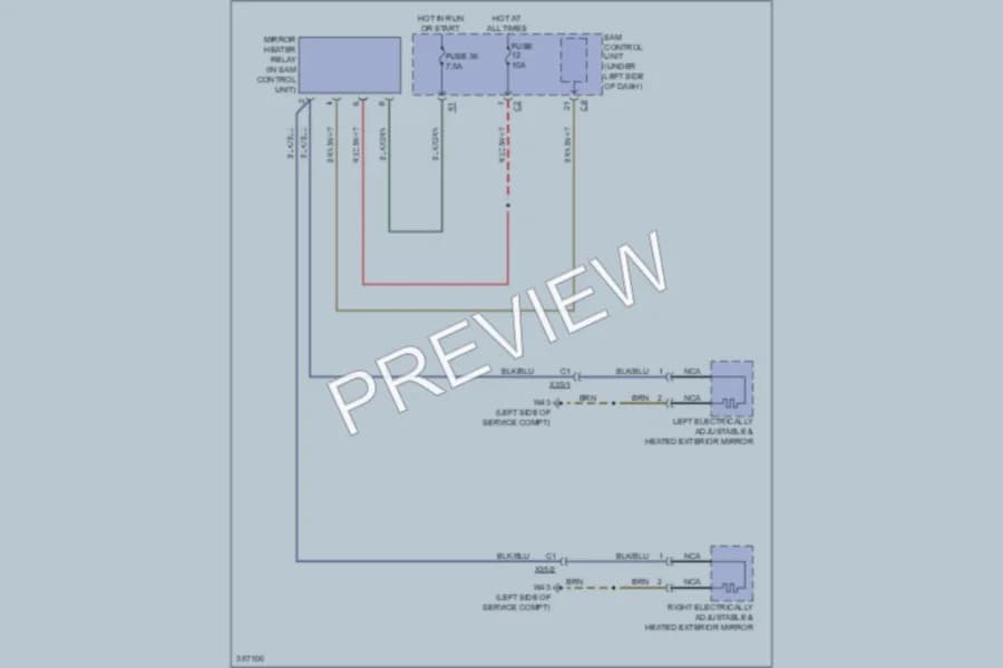 2012 Smart fortwo Defoggers wiring diagram preview