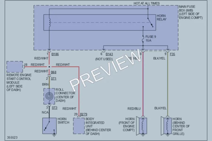 2012 Subaru Forester Horn wiring diagram preview